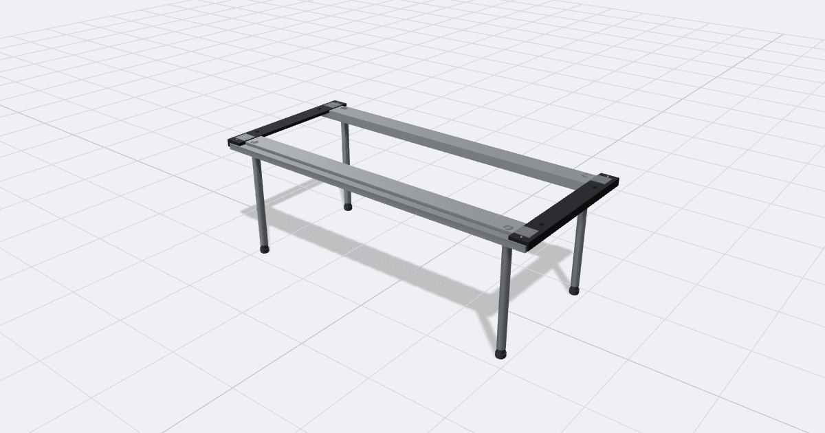 IGT Low Height 400mm Leg Set, drawn by the planner