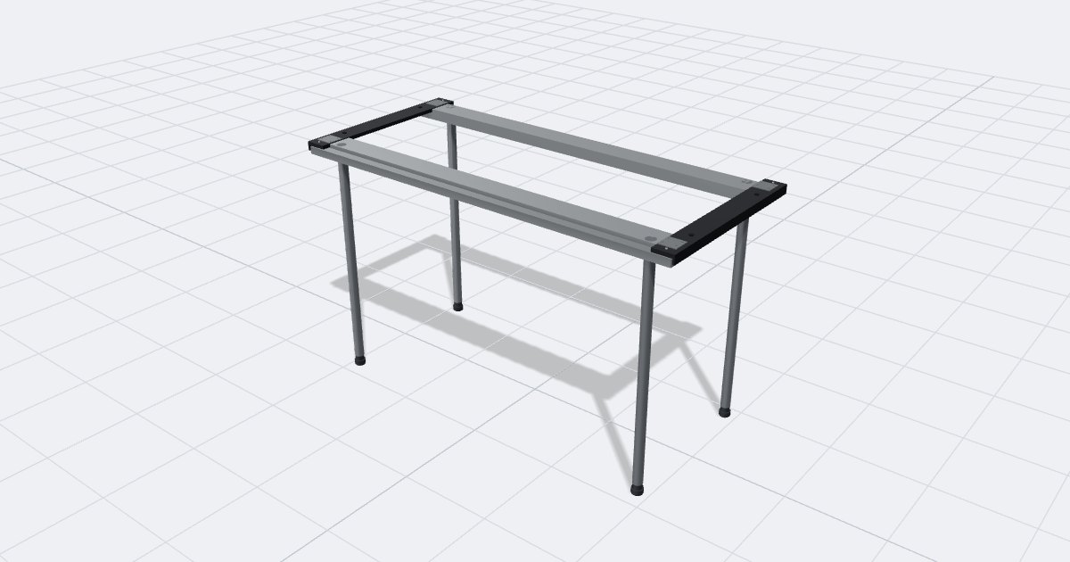 IGT Sitting Height 660mm Leg Set, drawn by the planner