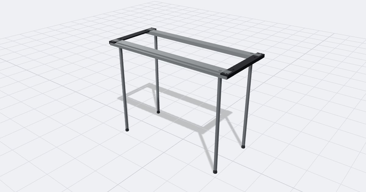 IGT Standing Height 830mm Leg Set, drawn by the planner