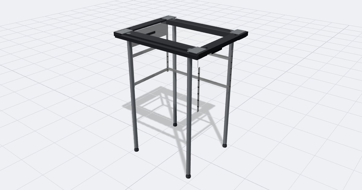 IGT Hanging Rack 2 Frame, drawn by the planner
