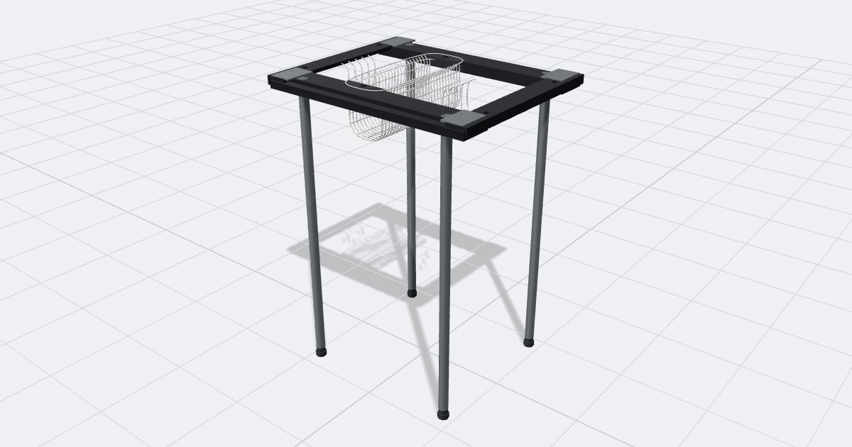 Deep Mesh Tray Half Unit, drawn by the planner