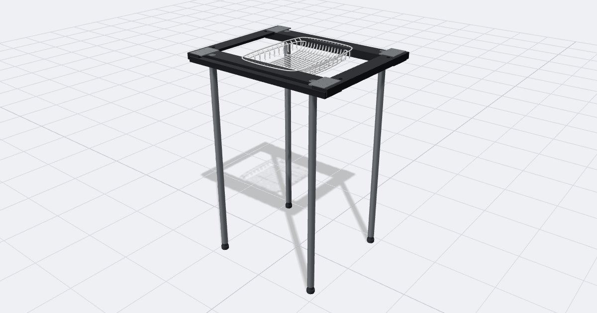 Shallow Mesh Tray 1 Unit, drawn by the planner