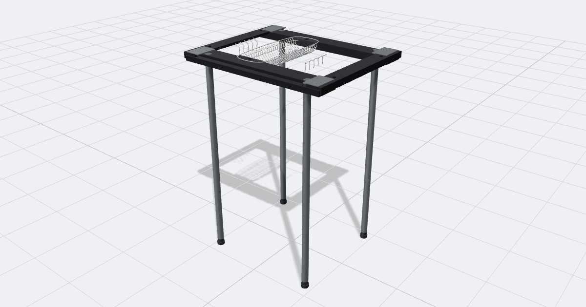 Shallow Mesh Tray Half Unit, drawn by the planner