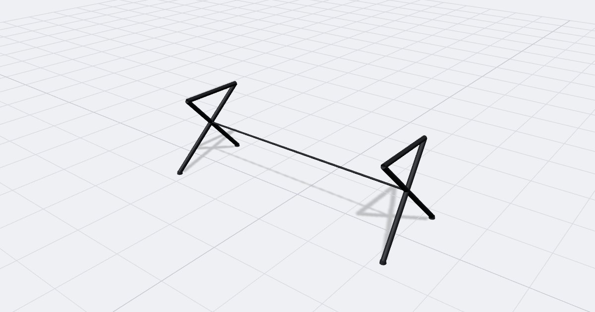 Mesh Folding Bench, drawn by the planner