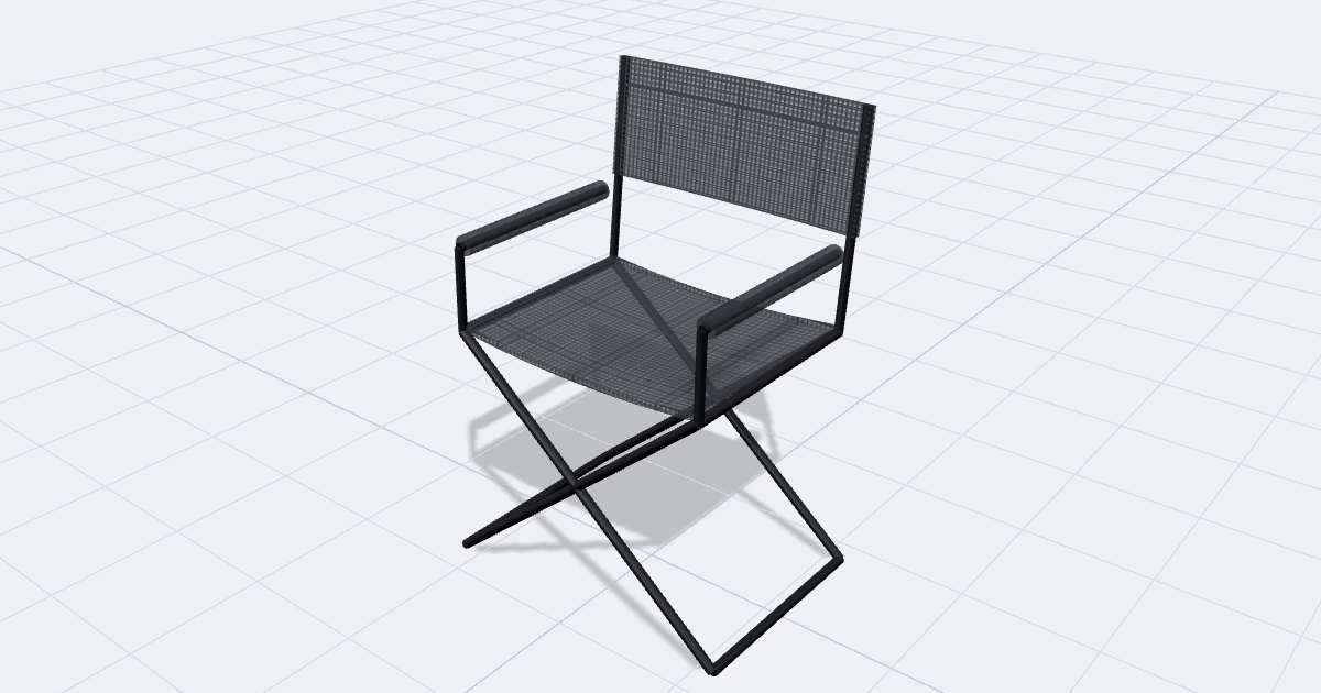 Mesh Folding Chair, drawn by the planner
