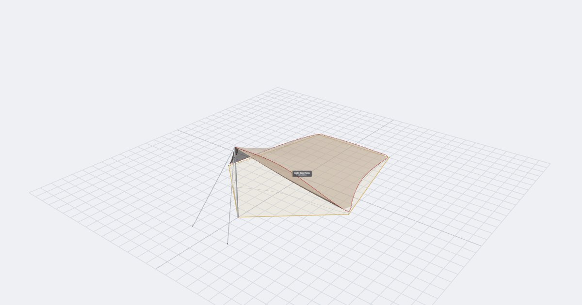 Light Tarp Penta, drawn by the planner