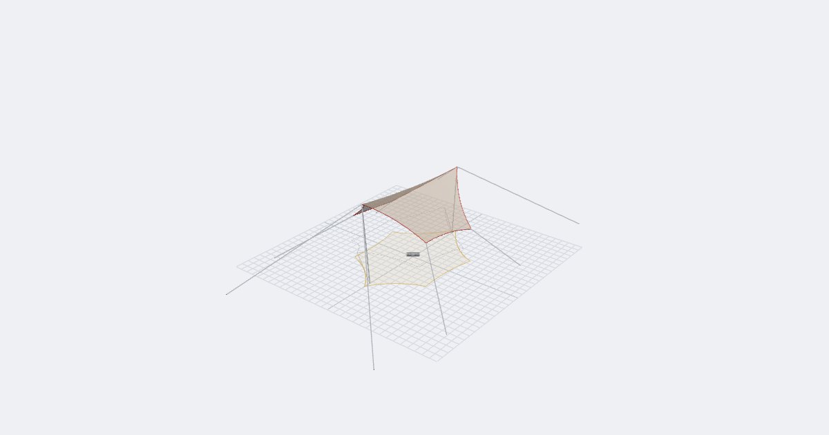 HD Tarp Shield Hexa M, drawn by the planner